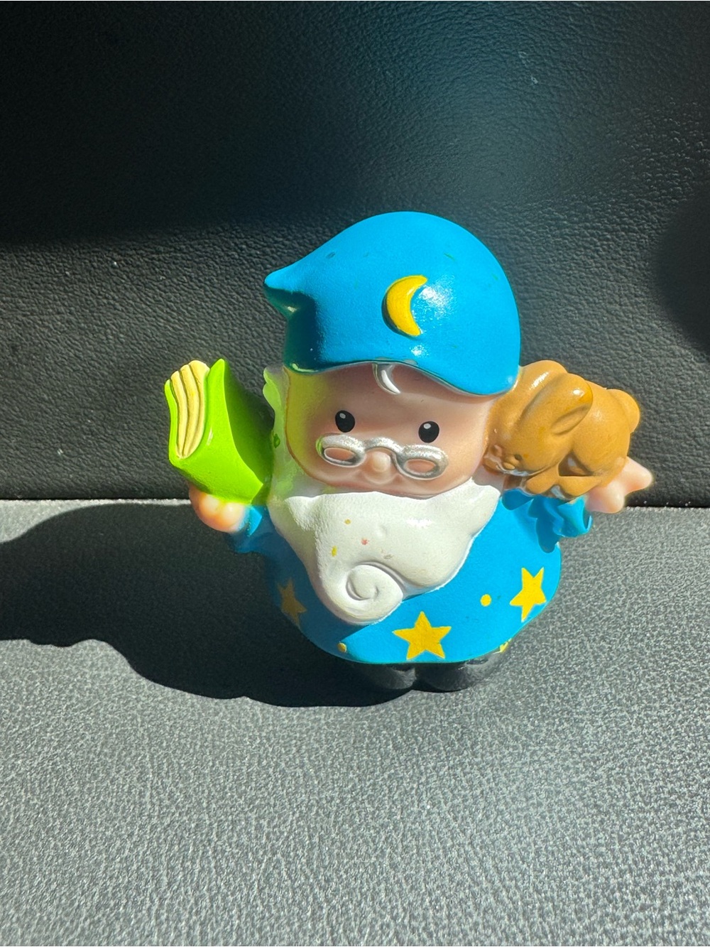 Blue Wizard Nighttime Toy Figure with Star Design little people fisher price